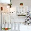 Set Of 6 RC String Light Pole;9 FT Lighting Stand ;LED Solar Bulbs For Parties;Christmas Heart -Northlight Shop 43602054261216