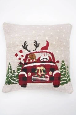 Merry Claus Caravan Jacquard Machine Woven Throw Pillow - 24" X 24" 15 Merry Claus Caravan Jacquard Machine Woven Throw Pillow - 24" X 24" -Northlight Shop 438593510975792