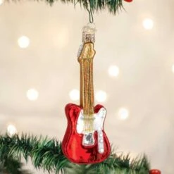 Old World Christmas 4.75 In Red Electric Guitar Christmas Tree Ornament , Christmas Decor Music Gibson Fender Instrument 13 Old World Christmas 4.75 In Red Electric Guitar Christmas Tree Ornament , Christmas Decor Music Gibson Fender Instrument -Northlight Shop 4611699898198833584