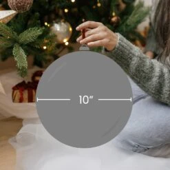 Northlight Matte Shatterproof Commercial Christmas Ball Ornament - 10" (250mm) - Green -Northlight Shop 4611701625569764048