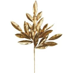 19" Faux Gold Bay Leaf Stem 30 19" Faux Gold Bay Leaf Stem -Northlight Shop 4611702317382626464 1