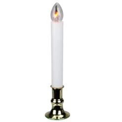 Northlight Single Flicker Flame Christmas Candle Lamp - 8.75" White