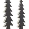 Diva At Home Set Of 2 Gray Glitter Edging Christmas Tree Silhouette Tabletop Decor 22"