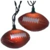 Kurt Adler Set Of 10 Football Shaped Novelty String Lights - 9ft Green Wire Brown -Northlight Shop 4611714696847680160