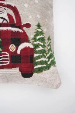 Merry Claus Caravan Jacquard Machine Woven Throw Pillow - 24" X 24" 16 Merry Claus Caravan Jacquard Machine Woven Throw Pillow - 24" X 24" -Northlight Shop 4611716675944589616