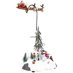 Northlight LED Lighted And Musical Flying Santa Animated Christmas Village Display - 13.5" Multi 14 Northlight LED Lighted And Musical Flying Santa Animated Christmas Village Display - 13.5" Multi -Northlight Shop 4611739824981083600