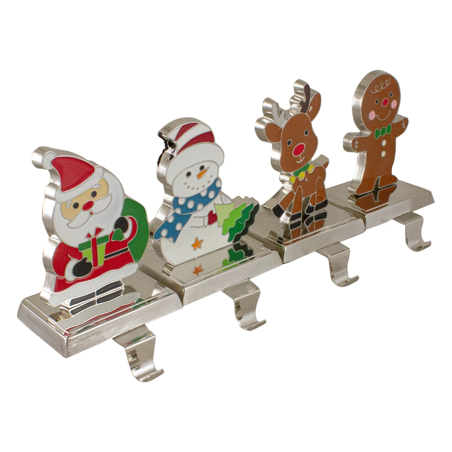 Northlight Set Of 4 Christmas Figures Stocking Holders With Silver Base Multi 7 Northlight Set Of 4 Christmas Figures Stocking Holders With Silver Base Multi - Image 5