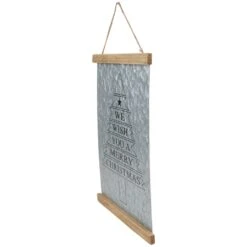 Northlight 16" We Wish You A Merry Christmas Galvanized Sheet Metal Hanging Wall Sign Silver 16 Northlight 16" We Wish You A Merry Christmas Galvanized Sheet Metal Hanging Wall Sign Silver -Northlight Shop 4611742232217535712