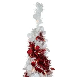 Northlight 6' Pre-Lit Candy Cane Pop-Up Artificial Christmas Tree, Clear Lights Red 15 Northlight 6' Pre-Lit Candy Cane Pop-Up Artificial Christmas Tree, Clear Lights Red -Northlight Shop 4611742232519722208
