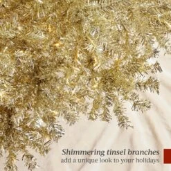 Best Choice Products Artificial Tinsel Christmas Tree - Champagne Gold 26 Best Choice Products Artificial Tinsel Christmas Tree - Champagne Gold -Northlight Shop 4611747367377434544 1