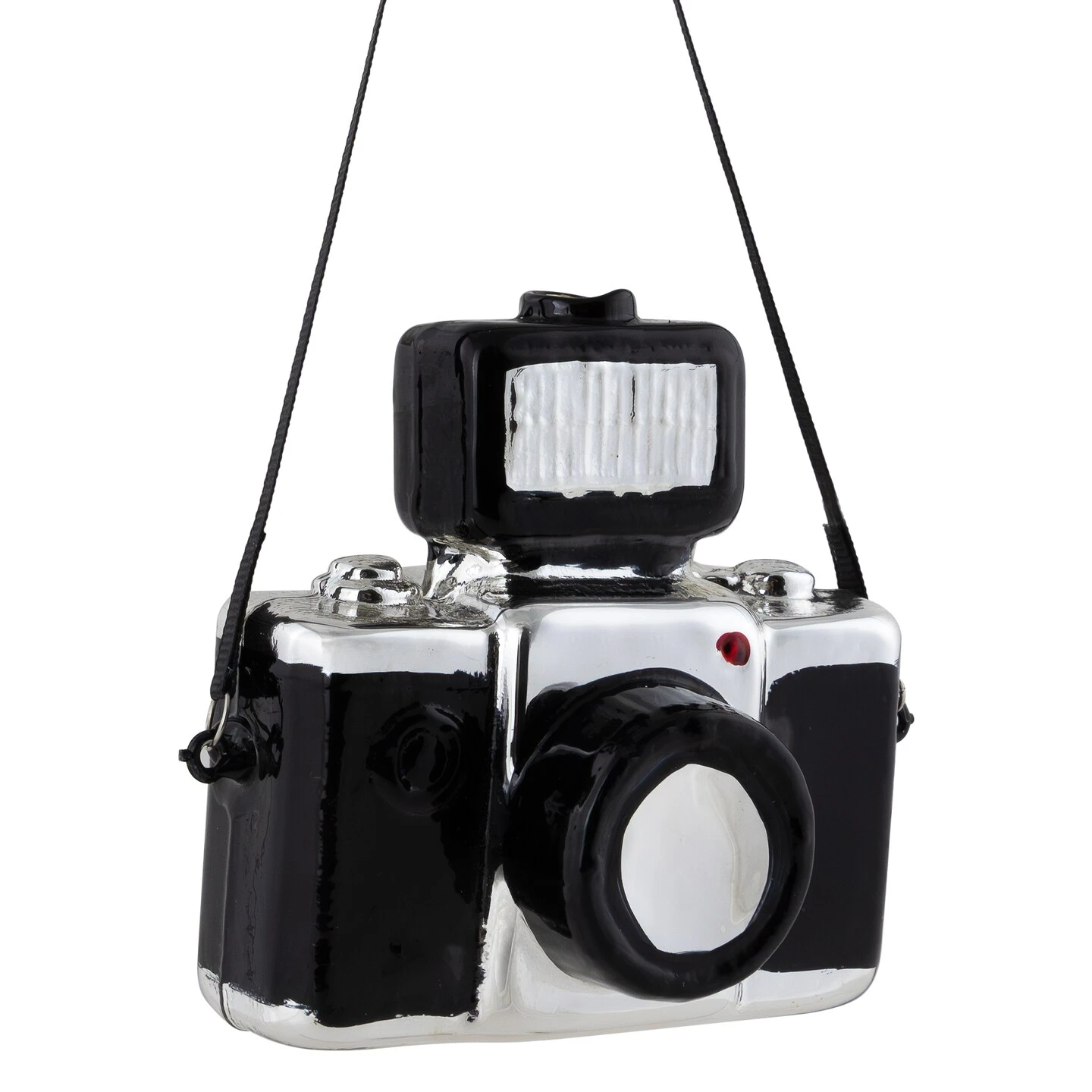 Northlight 4" Black Retro Camera Glass Christmas Ornament 6 Northlight 4" Black Retro Camera Glass Christmas Ornament - Image 4