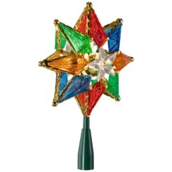 Northlight Lighted 8-Point Star Christmas Tree Topper - 11" - Multi-Color - Clear Lights 14 Northlight Lighted 8-Point Star Christmas Tree Topper - 11" - Multi-Color - Clear Lights -Northlight Shop 4611770030756023632