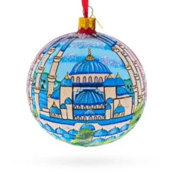 The Blue Mosque, Istanbul, Turkey Glass Ball Christmas Ornament 4 Inches 10 The Blue Mosque, Istanbul, Turkey Glass Ball Christmas Ornament 4 Inches -Northlight Shop 4611771892995801296 1