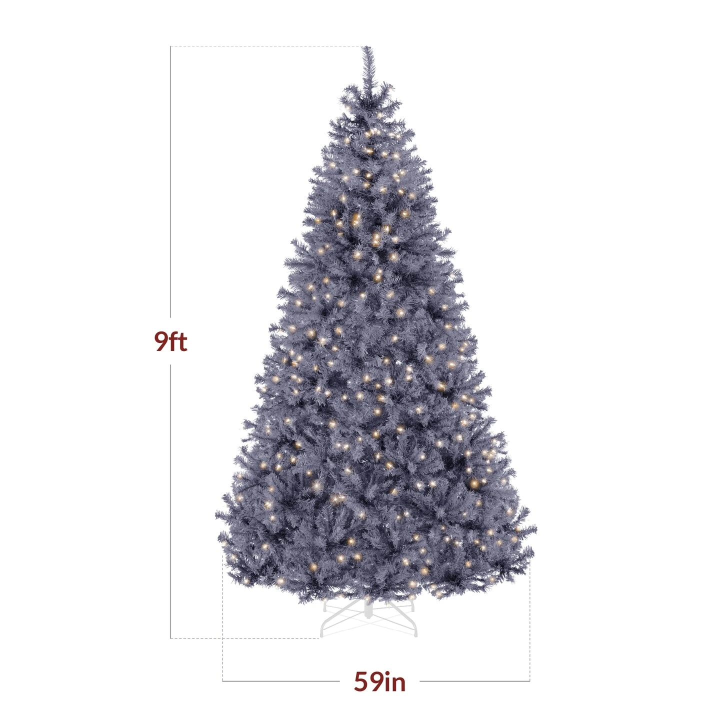 Best Choice Products Pre-Lit Charcoal Gray Christmas Tree, Artificial Full Holiday Decoration W/ Incandescent Lights 4 Best Choice Products Pre-Lit Charcoal Gray Christmas Tree, Artificial Full Holiday Decoration W/ Incandescent Lights - Image 2