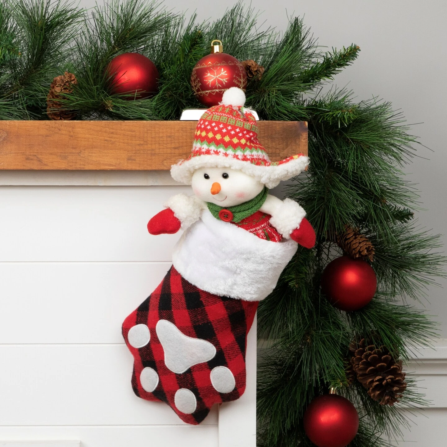 Northlight 15.5" Red And Black Buffalo Plaid Pet Embroidered Christmas Stocking 10 Northlight 15.5" Red And Black Buffalo Plaid Pet Embroidered Christmas Stocking - Image 8