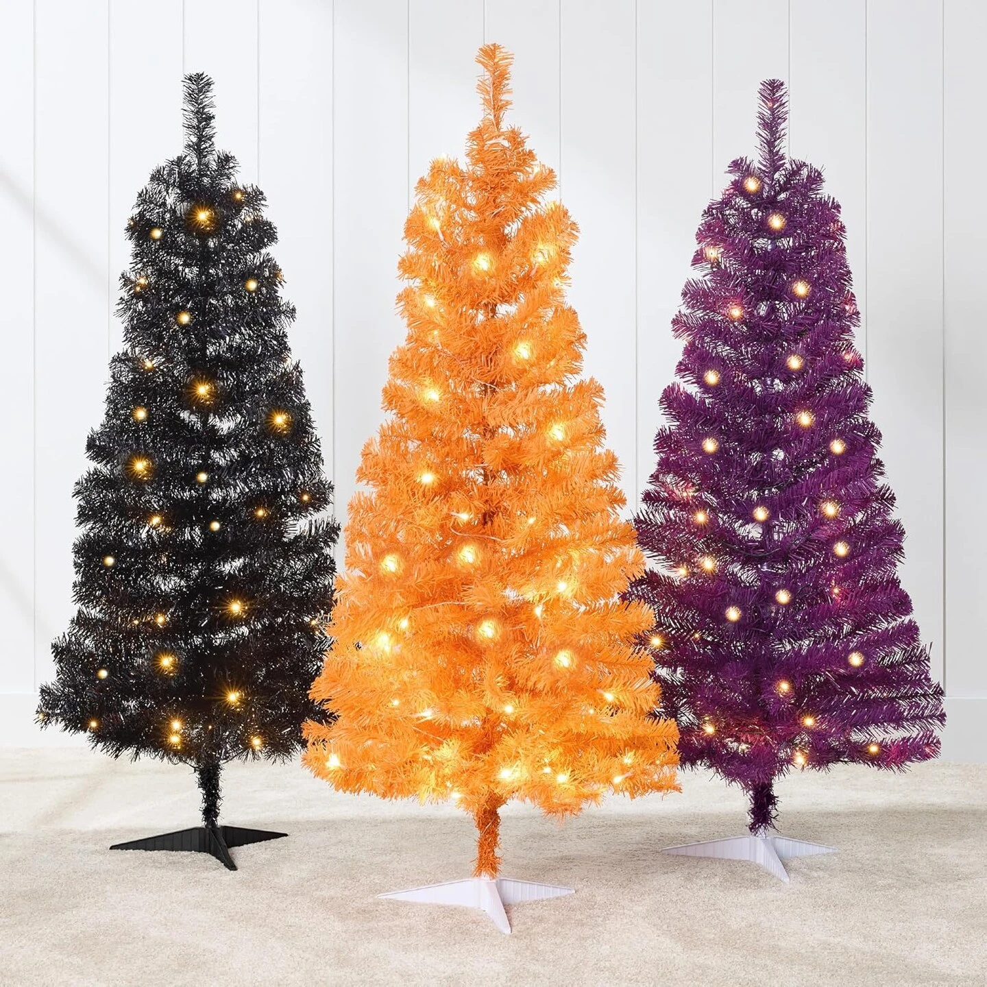 4ft Pre Lit Christmas Tree Mini Artificial Tree With Twinkling LED Lights For Bedroom Or Apartment Red 14 4ft Pre Lit Christmas Tree Mini Artificial Tree With Twinkling LED Lights For Bedroom Or Apartment Red - Image 12