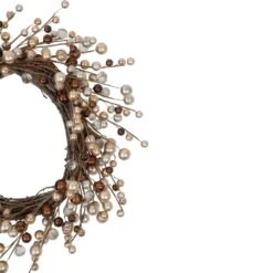 Northlight Burgundy And Silver Ball Christmas Ornament Twig Wreath, 20-Inch, Unlit Red 10 Northlight Burgundy And Silver Ball Christmas Ornament Twig Wreath, 20-Inch, Unlit Red -Northlight Shop 4611832245347304672