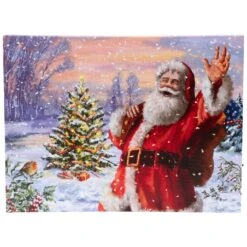 Northlight Lighted Santa With Christmas Tree Canvas Wall Art - 11.75" X 15.75" Red 13 Northlight Lighted Santa With Christmas Tree Canvas Wall Art - 11.75" X 15.75" Red -Northlight Shop 4611852683714491728