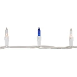 Northlight Mini Incandescent Christmas Lights - Blue And Clear - 10' White Wire - 50ct 16 Northlight Mini Incandescent Christmas Lights - Blue And Clear - 10' White Wire - 50ct -Northlight Shop 4611861640798009808