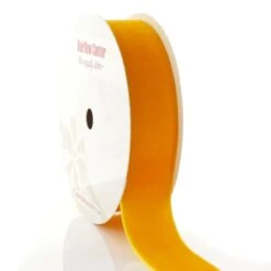1" Velvet Ribbon (5yd & 25yd Spool Lengths) 662 Golden Yellow