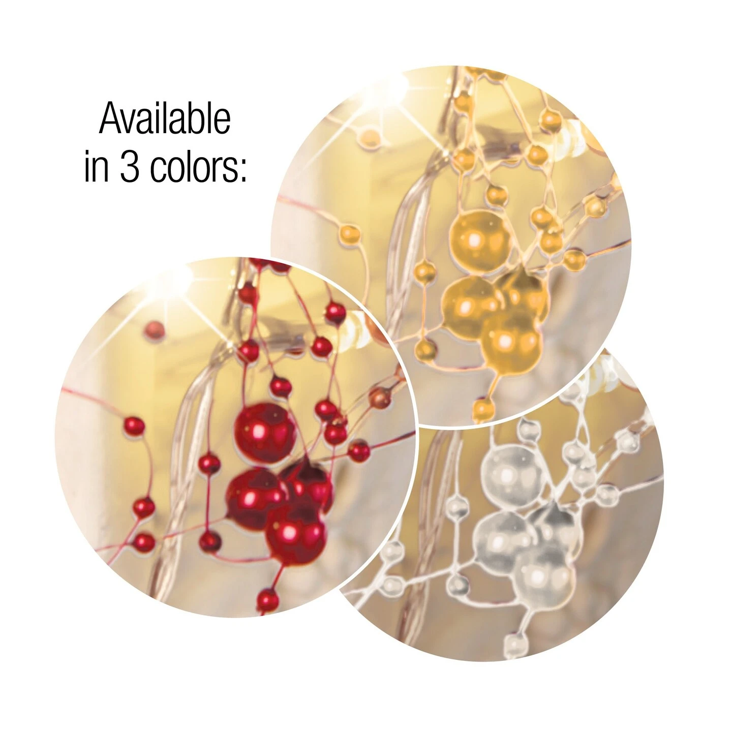 Collections Etc Lighted Berry-Beaded Holiday Garland 6 Collections Etc Lighted Berry-Beaded Holiday Garland - Image 4