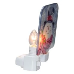 Northlight Happy Snowman Glass Christmas Night Light - 4" Blue 10 Northlight Happy Snowman Glass Christmas Night Light - 4" Blue -Northlight Shop 4611883717279761632