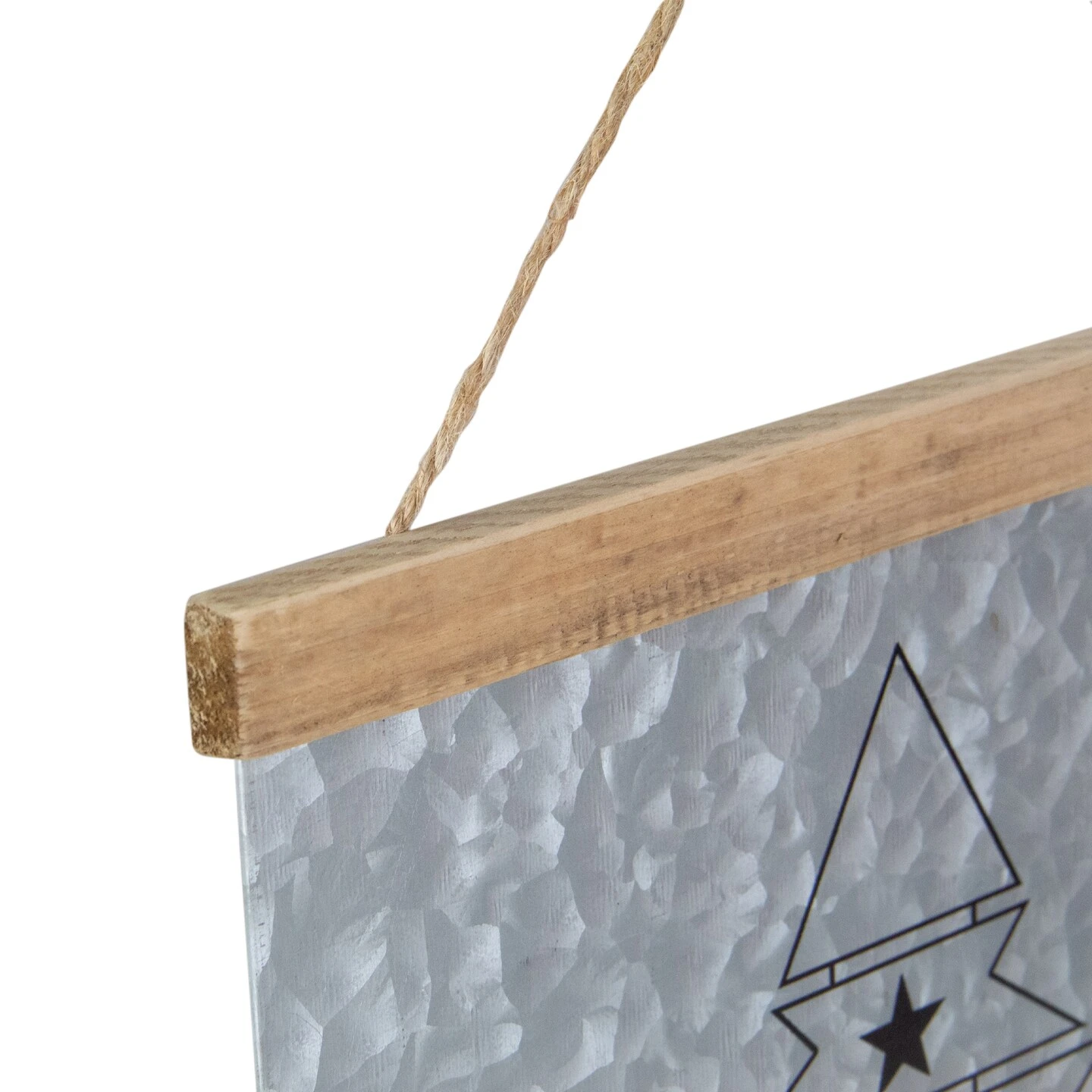 Northlight 16" We Wish You A Merry Christmas Galvanized Sheet Metal Hanging Wall Sign Silver 7 Northlight 16" We Wish You A Merry Christmas Galvanized Sheet Metal Hanging Wall Sign Silver - Image 5