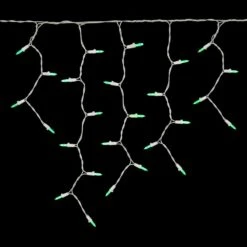 70 Green LED Lights / White Wire 9Ft. Icicle Christmas Light Set 13 70 Green LED Lights / White Wire 9Ft. Icicle Christmas Light Set -Northlight Shop 4611905951867752288