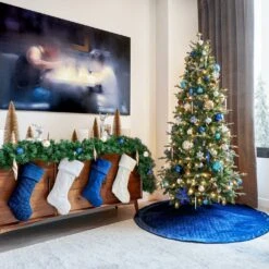 Quilted Velvet Christmas Stocking With Pick-Stitch Detail Red Velvet -Northlight Shop 4611907994673494752