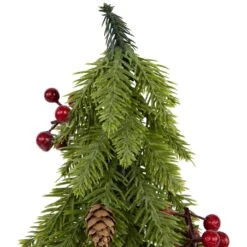 Northlight Mini Downswept Pine Artificial Christmas Trees With Pine Cones - 9" - Set Of 3 Green -Northlight Shop 4611939681326761440