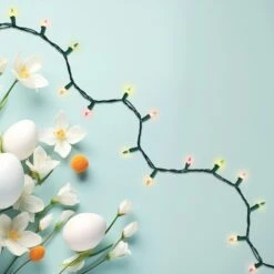 Northlight Mini Christmas Lights - Pastel Multicolor - 7' Green Wire - 35ct 12 Northlight Mini Christmas Lights - Pastel Multicolor - 7' Green Wire - 35ct -Northlight Shop 4611953865606425552