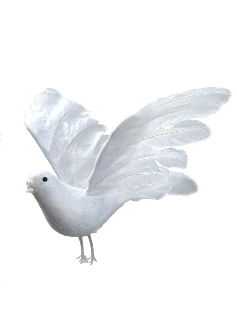 Set Of 12 White Feather Dove Birds - 10" Realistic Design, Decorative Faux Doves, Perfect For Weddings & Events - Year-Round Use, Floral Home By Artificial Flowers 6 Set Of 12 White Feather Dove Birds - 10" Realistic Design, Decorative Faux Doves, Perfect For Weddings & Events - Year-Round Use, Floral Home By Artificial Flowers - Image 4