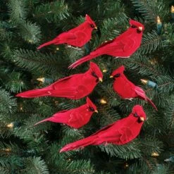 Collections Etc Cardinal Clip-On Ornaments Winter Decoration, 6 Pc 8 Collections Etc Cardinal Clip-On Ornaments Winter Decoration, 6 Pc -Northlight Shop 4612038062791115696 1