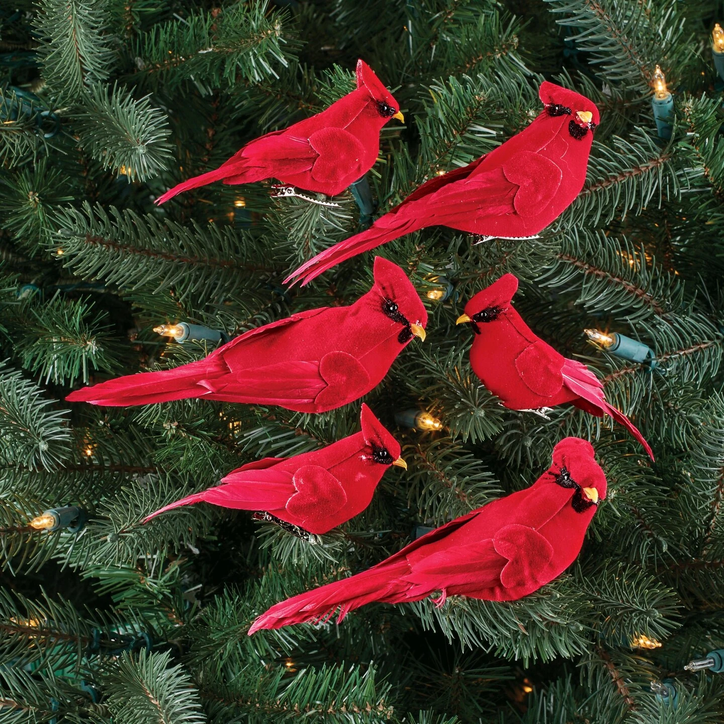 Collections Etc Cardinal Clip-On Ornaments Winter Decoration, 6 Pc 5 Collections Etc Cardinal Clip-On Ornaments Winter Decoration, 6 Pc - Image 3