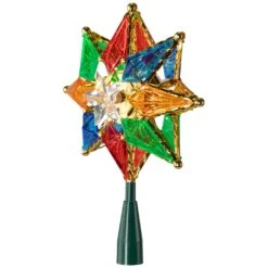 Northlight Lighted 8-Point Star Christmas Tree Topper - 11" - Multi-Color - Clear Lights 15 Northlight Lighted 8-Point Star Christmas Tree Topper - 11" - Multi-Color - Clear Lights -Northlight Shop 4612042849226149200