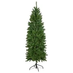 Northlight 7.5' Unlit Pencil White River Fir Artificial Christmas Tree Green