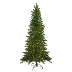 Northlight 6.5' Pre-Lit Canadian Pine Slim Artificial Christmas Wall Tree - Clear Lights Green -Northlight Shop 4612049473549636256 2