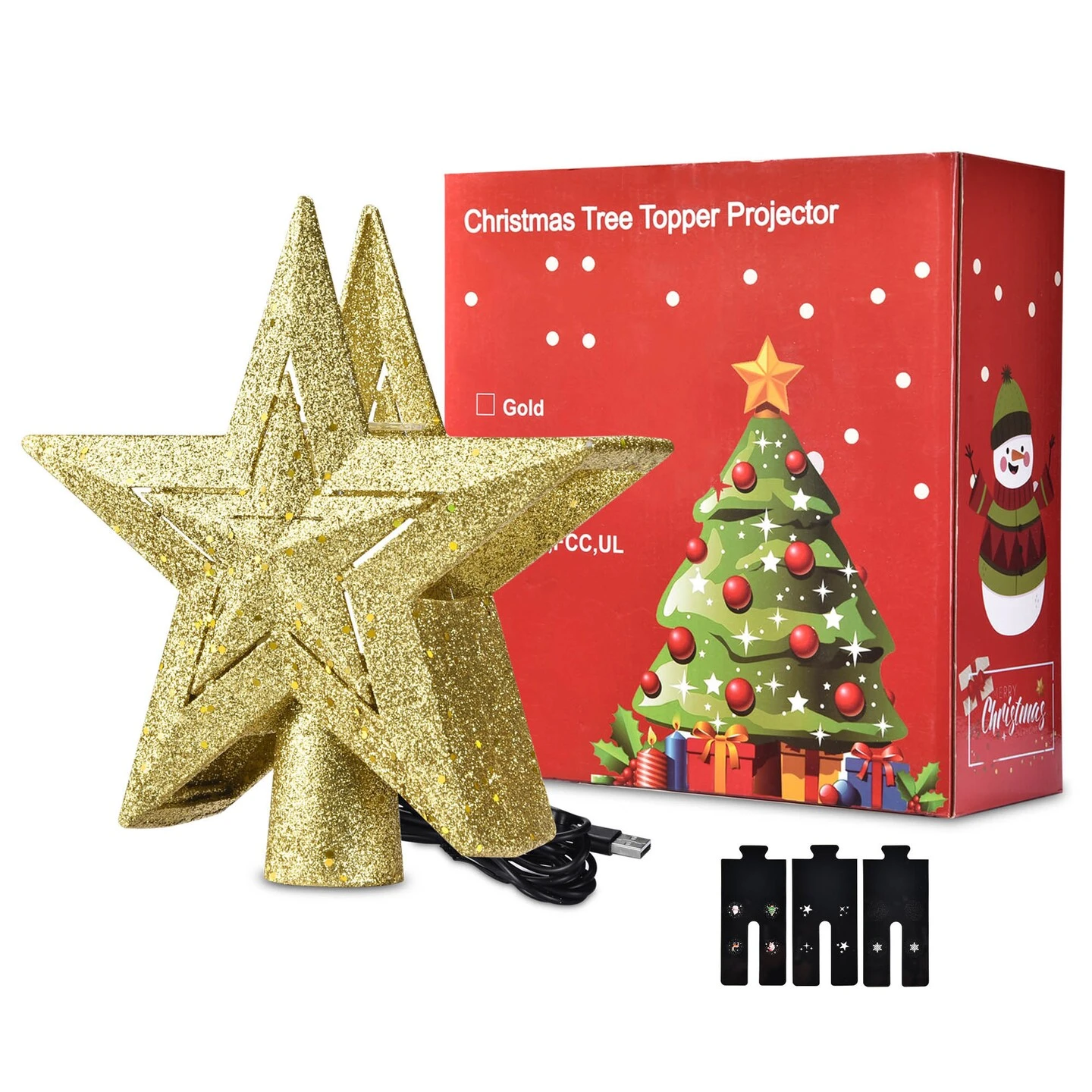Christmas Tree Topper Golden Star Pattern 12 Christmas Tree Topper Golden Star Pattern - Image 10