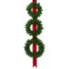 Northlight Set Of 3 Wreaths On Red Ribbon Hanging Christmas Decoration, 6.5' Green -Northlight Shop 4612066310634726048