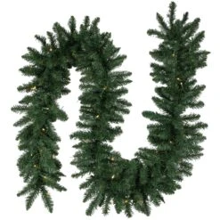 Northlight Pre-Lit Commercial Buffalo Fir Christmas Garland - 50' X 12" - Warm White LED Lights Green -Northlight Shop 4612066310876041888 1