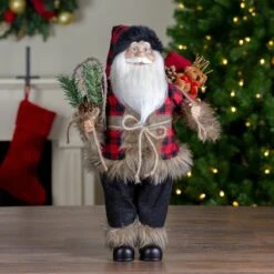 Northlight Standing Santa Christmas Figure With Snow Shoes And Bear - 18" Red 11 Northlight Standing Santa Christmas Figure With Snow Shoes And Bear - 18" Red -Northlight Shop 4612066311228220064
