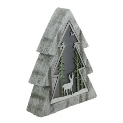 Northlight LED Lighted Tree With Reindeer In The Woods Scene Christmas Decoration - 13.5" Brown 13 Northlight LED Lighted Tree With Reindeer In The Woods Scene Christmas Decoration - 13.5" Brown -Northlight Shop 4612066311750410912 2