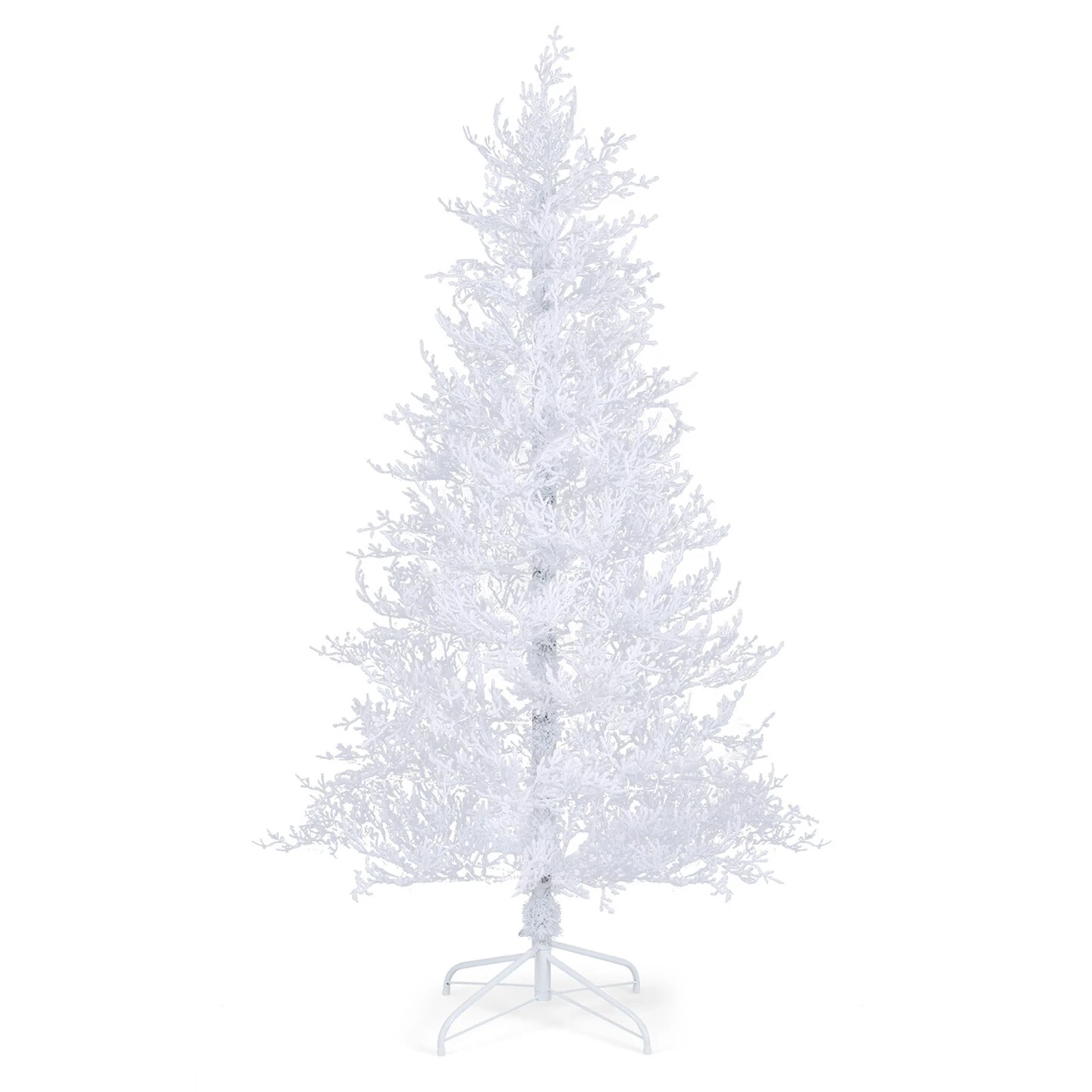 Costway 6 FT Pre-Lit Christmas Tree Snow Flocked Hinged 11 Lighting Modes With 300 Lights 3 Costway 6 FT Pre-Lit Christmas Tree Snow Flocked Hinged 11 Lighting Modes With 300 Lights