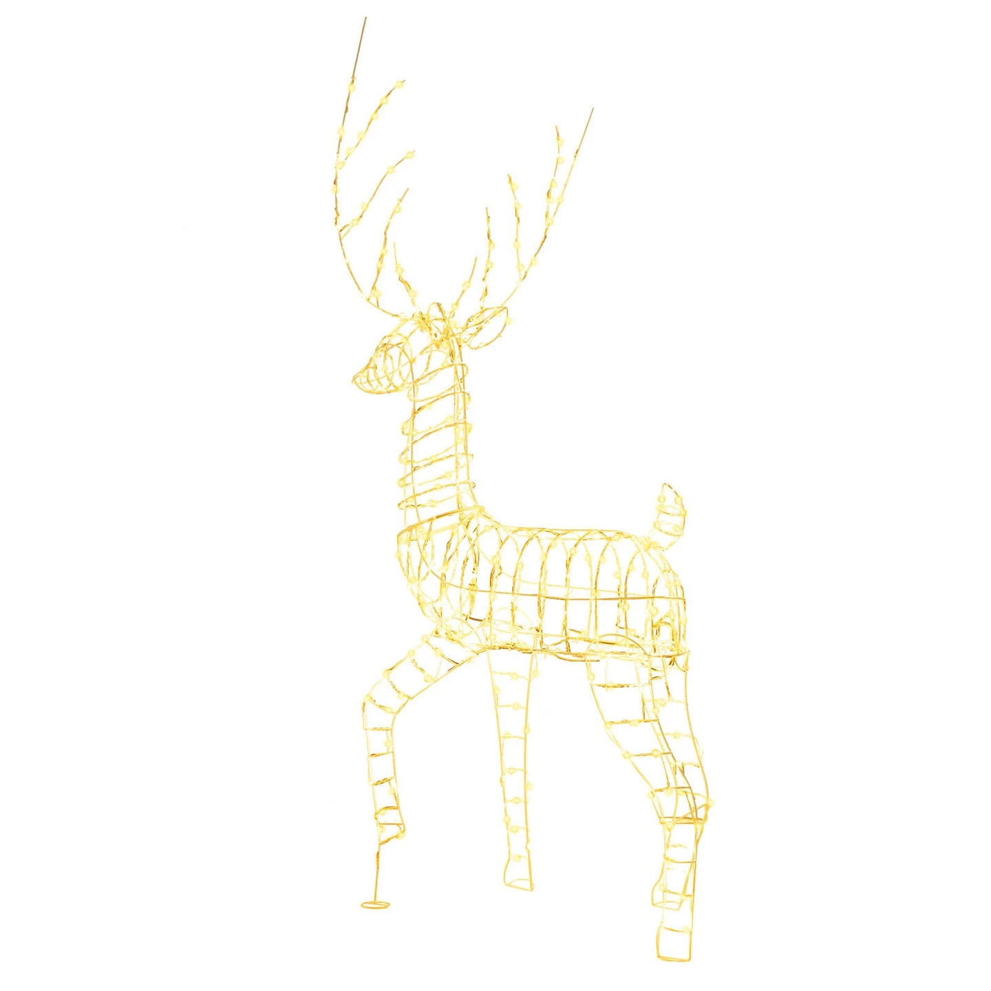 Costway 6 FT Pre-Lit Christmas Reindeer With 300 Warm White LED Lights Ground Stakes 12 Costway 6 FT Pre-Lit Christmas Reindeer With 300 Warm White LED Lights Ground Stakes - Image 10