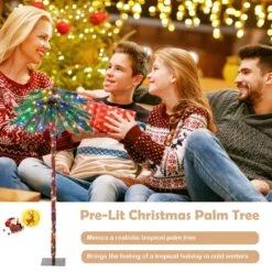 Costway 6FT Pre-Lit Artificial Tropical Christmas Palm Tree W/ 210 Multi-Color Lights 37 Costway 6FT Pre-Lit Artificial Tropical Christmas Palm Tree W/ 210 Multi-Color Lights -Northlight Shop 4612086480884495792 2