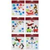 Northlight Set Of 6 Double Sided Christmas Gel Window Clings Multi