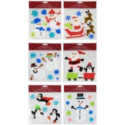 Northlight Set Of 6 Double Sided Christmas Gel Window Clings Multi -Northlight Shop 4612092138252872928 2