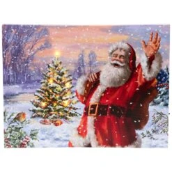 Northlight Lighted Santa With Christmas Tree Canvas Wall Art - 11.75" X 15.75" Red 12 Northlight Lighted Santa With Christmas Tree Canvas Wall Art - 11.75" X 15.75" Red -Northlight Shop 4612155639970133328