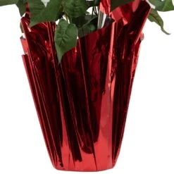 Northlight Artificial Christmas Poinsettia In Wrapped Base - 26" - White -Northlight Shop 4612158561714062560