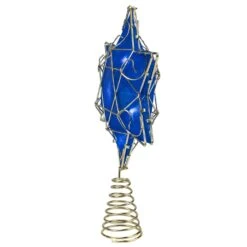 Kurt Adler Blue And Gold Colored Hanukkah Star LED Tree Topper 11.5" 12 Kurt Adler Blue And Gold Colored Hanukkah Star LED Tree Topper 11.5" -Northlight Shop 4612158562459272416